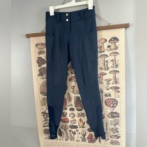 Free Ride Equestrian Knee Patch Breeches Navy Blue size Small